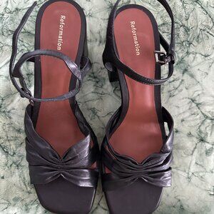 Reformation Maize Platform Heeled Sandals (Brand New)